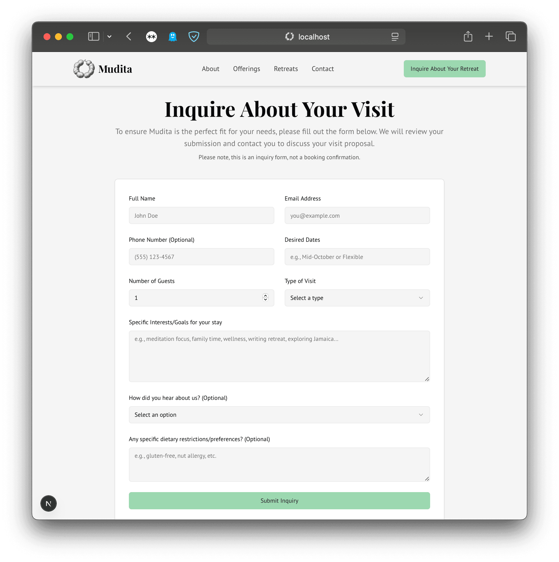 Mudita Inquiry